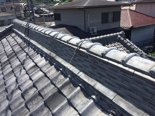 いぶし瓦棟瓦の取り直し工事